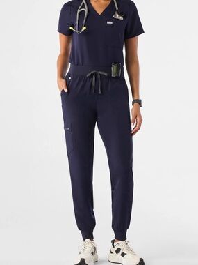 Figs Zamora Jogger Scrub Pants - Navy Blue - Size S